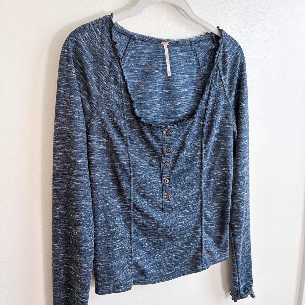 Free People Roxy Henley Long Sleeve Top - Picture 8 of 11